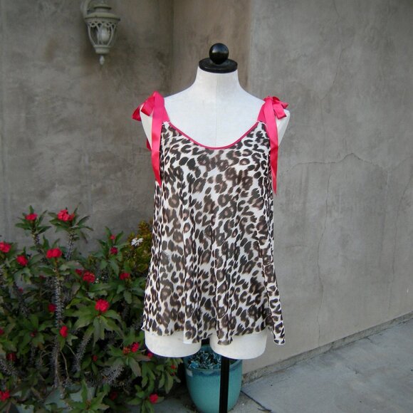 Victoria's Secret S/P Leopard Print & Pink Babydoll - Picture 9 of 10
